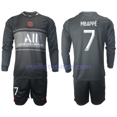 Maillot de Foot Paris Saint-Germain Kylian Mbappé 7 Troisième 2021-22 Manches Longues - Enfant Maillot de Foot Paris Saint-Germain Kylian Mbappé 7 Troisième 2021-22 Manches Longues - Enfant